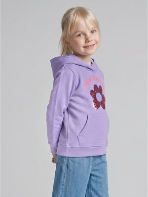 TOM TAILOR, TOM TAILOR STRICK & SWEATSHIRTS HOODIE SWEATSHIRT MIT FOTO-PRINT - Hoodie - sweet purple