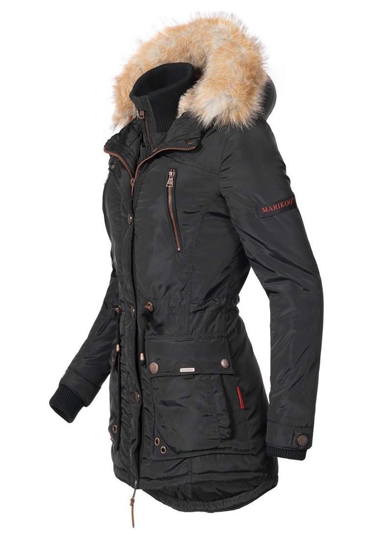 Damen Parkas | Marikoo GRINSEKATZE Wintermantel black/schwarz - UQ91263 Damen Parkas | Marikoo GRINSEKATZE Wintermantel black/schwarz - UQ91263