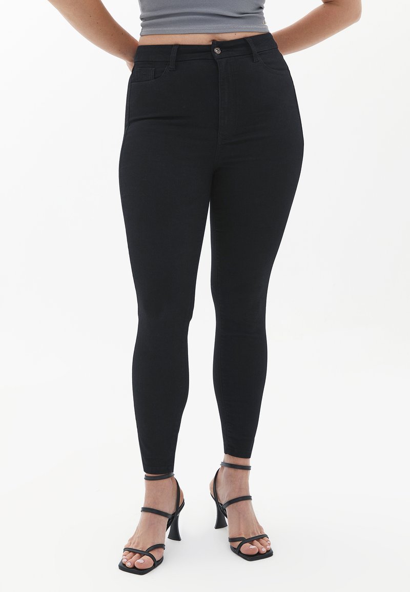 OXXO CURVY Jeans Skinny Fit black denim Zalando.dk