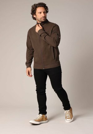 DEELUXE, FLASH - Sweat zippé - Dark Khaki