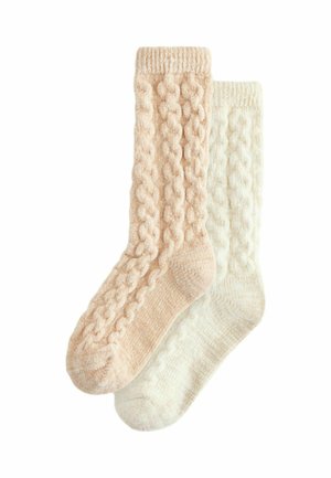COSY CABLE  2 PACK  REGULAR FIT - Ponožky - neutral