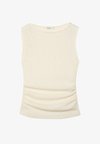 GATHERED TEXTURE T-SHIRT 02728274 - Blouse - white