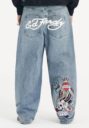 Ed Hardy NYC SKULL XXTRA - Jeans Relaxed Fit - blue