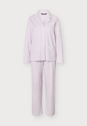 Lauren Ralph Lauren, HERRINGBONE NOTCH COLLAR LONG PJ - Комплект пижама - lilac