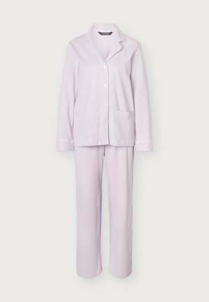 Lauren Ralph Lauren, HERRINGBONE NOTCH COLLAR LONG PJ - Комплект пижама - lilac