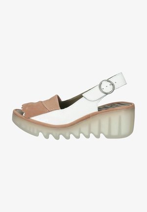 Platform sandals - offwhite/pink