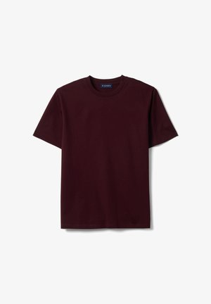 PIOMBO, T-SHIRT WITH CREW NECK AND RELAXED FIT - T-shirt basic - claret red