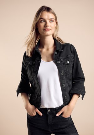 Street One IM WASHED-LOOK - Denim jacket - schwarz