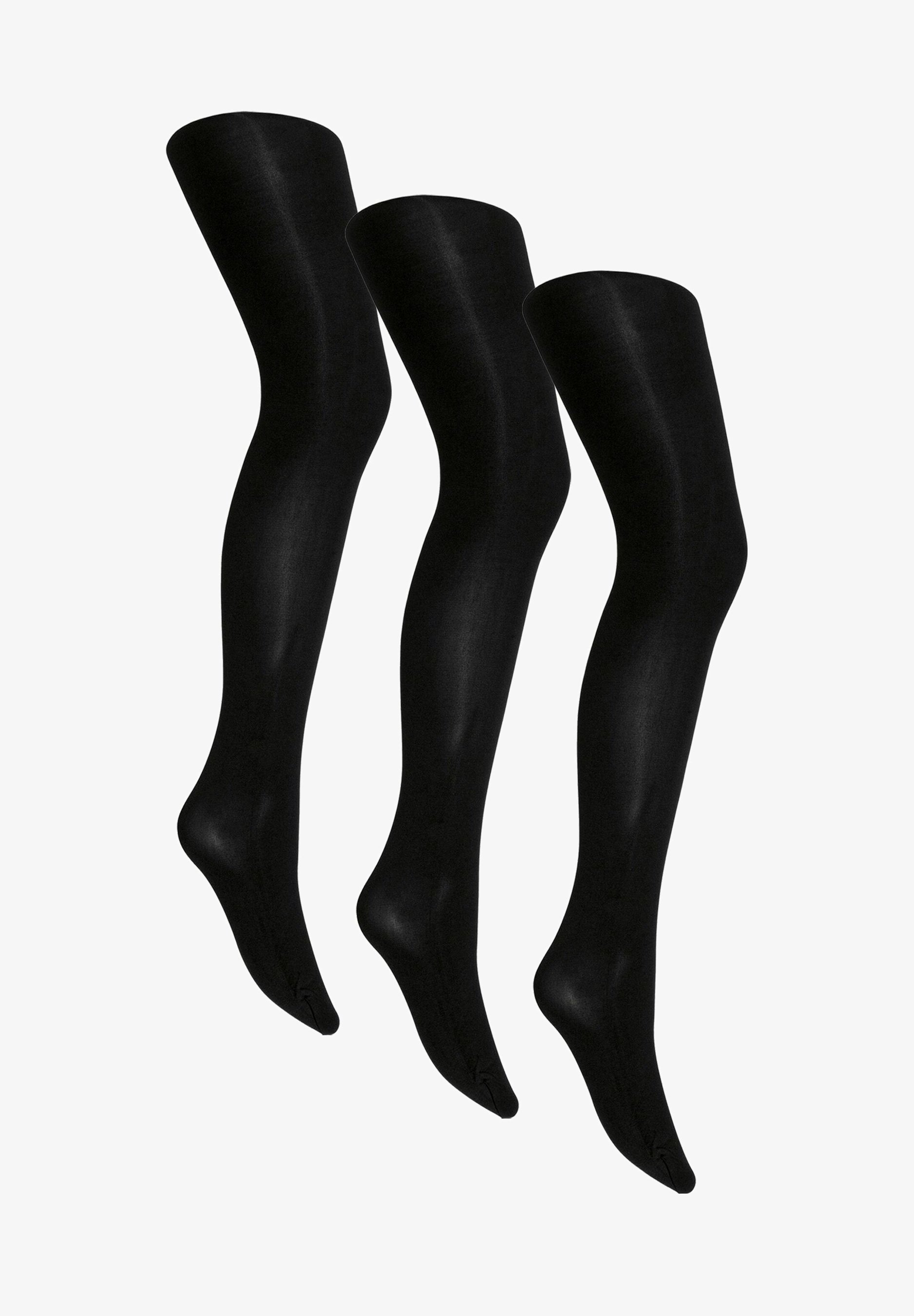 Next OPAQUE THREE PACK - Collant - black/nero Next OPAQUE THREE PACK - Collant - black/nero