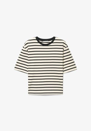 Terranova, OVER A RIGHE - T-shirt con stampa - var avorio