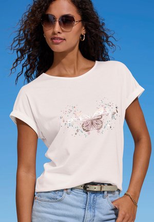 LASCANA, LASCANA T-SHIRT - T-Shirt print - creme