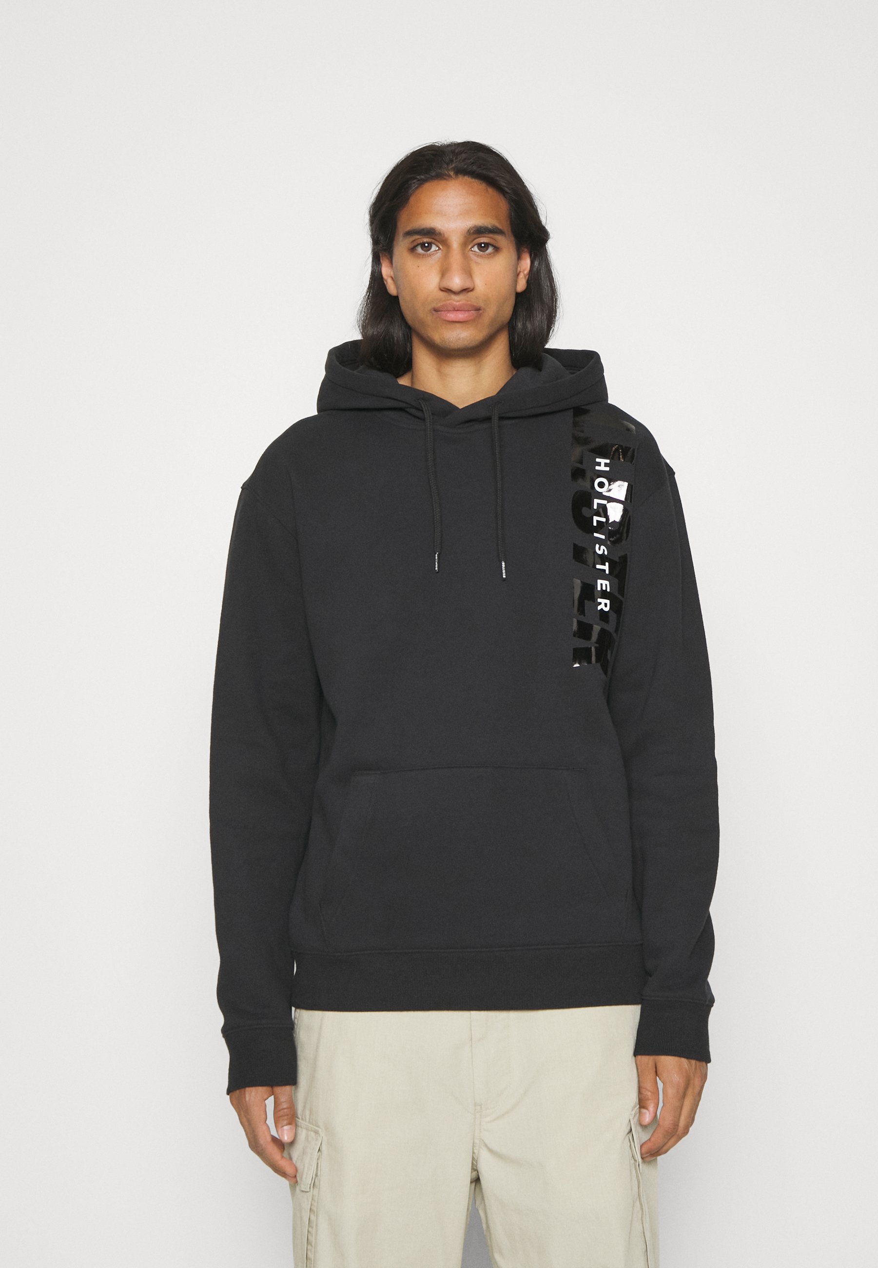 Hollister Co. EX BLACK SPORT PRINT - Hoodie - black - Zalando.co.uk