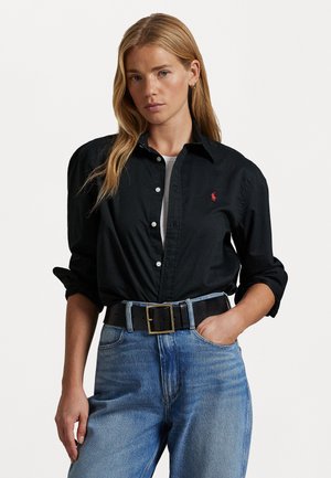 LONG SLEEVE BUTTON FRONT SHIRT - Πουκαμίσα με κουμπιά - black