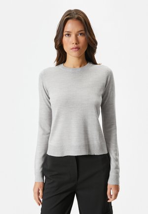 LONG SLEEVE CREW NECK BASIC  - Neule - grey