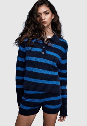 STRIPED - Pullover - metallic blue