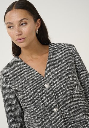 KAMINELLA - Letná bunda - black white boucle