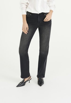 Kaffe MARIS REGULAR FIT  - Jean droit - dark grey wash