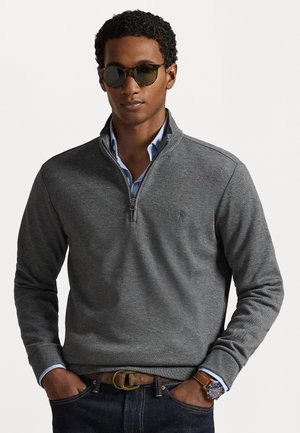 DOUBLE-KNIT MOCKNECK PULLOVER - Sweatshirt - medium flannel heather