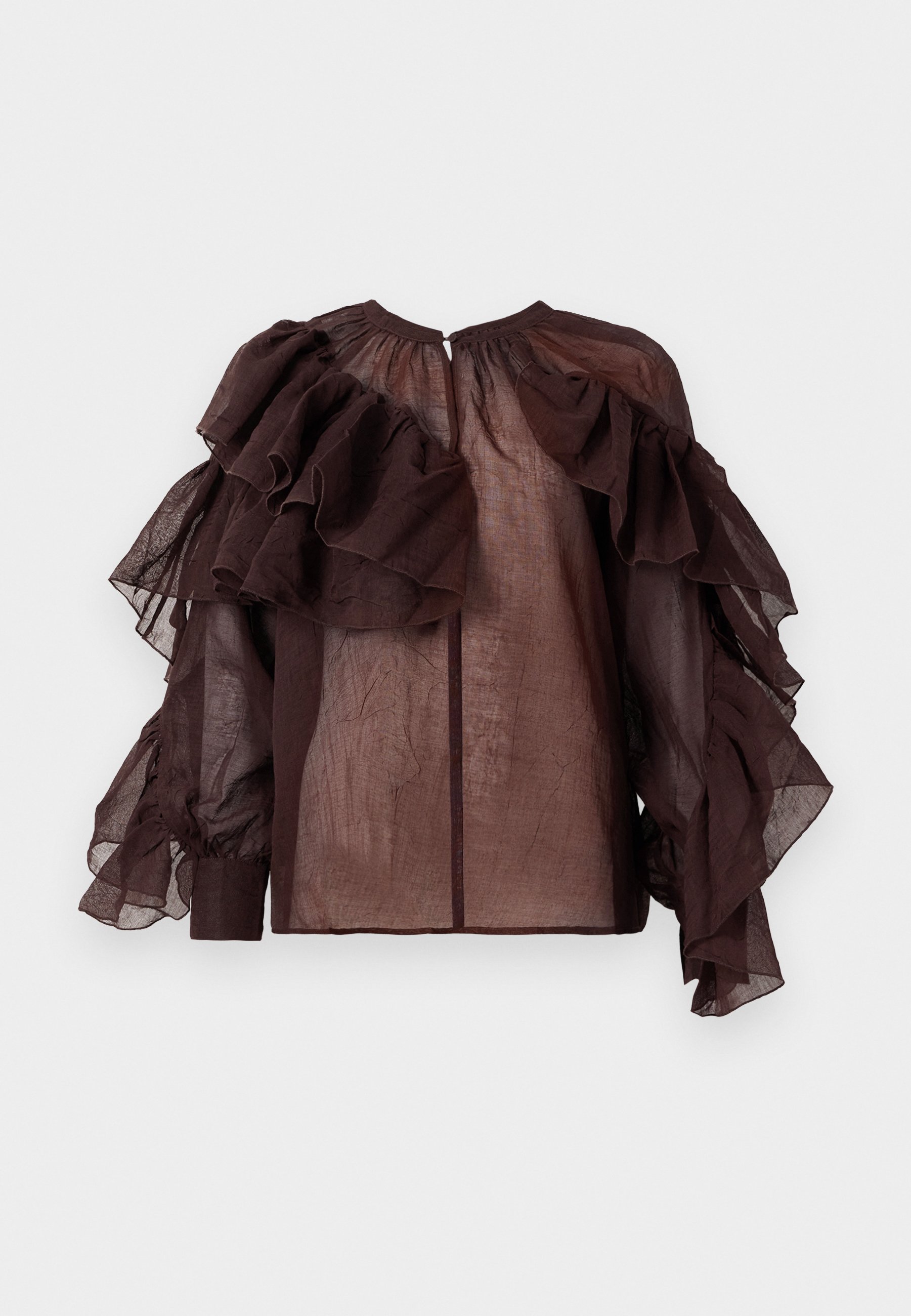 トップス deres half sleeve blouse chocolate uploading-1365894.JPG