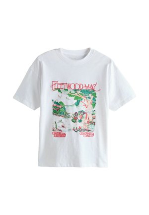 PETITE FIT - LICENSE FLEETWOOD GRAPHIC SHORT SLEEVE CREW NECK - Tricou cu imprimeu - white