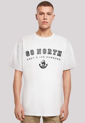 F4NT4STIC GO NORTH KNUT JAN HAMBURG - Print T-shirt - weiß