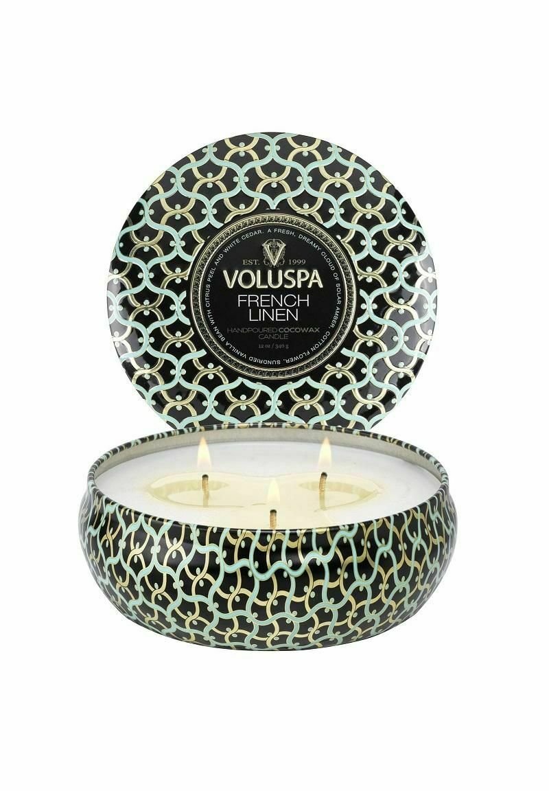 Voluspa - WICK DECORATIVE TIN FRENCH  - Doftljus - white, Förstora