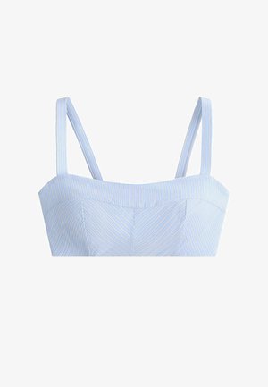OYSHO, STRIPED STRAIGHT TANK TOP - Sportmelltartó könnyű sportoláshoz - grey