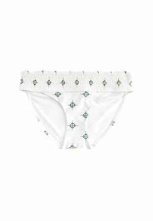 Next SHIRRED HIGH LEG - Bikinialaosa - green ecru cream