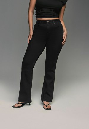 SUPER HOURGLASS - Blugi bootcut - black