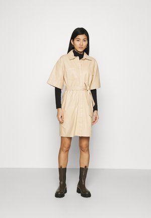 BREAK - Skjortekjole - light beige