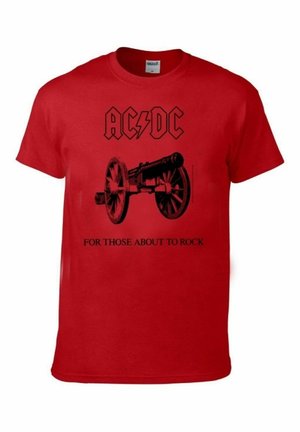 AC/DC FOR THOSE ABOUT TO ROCK   RED T-SHIRT TIL BØRN - Print T-shirt - red