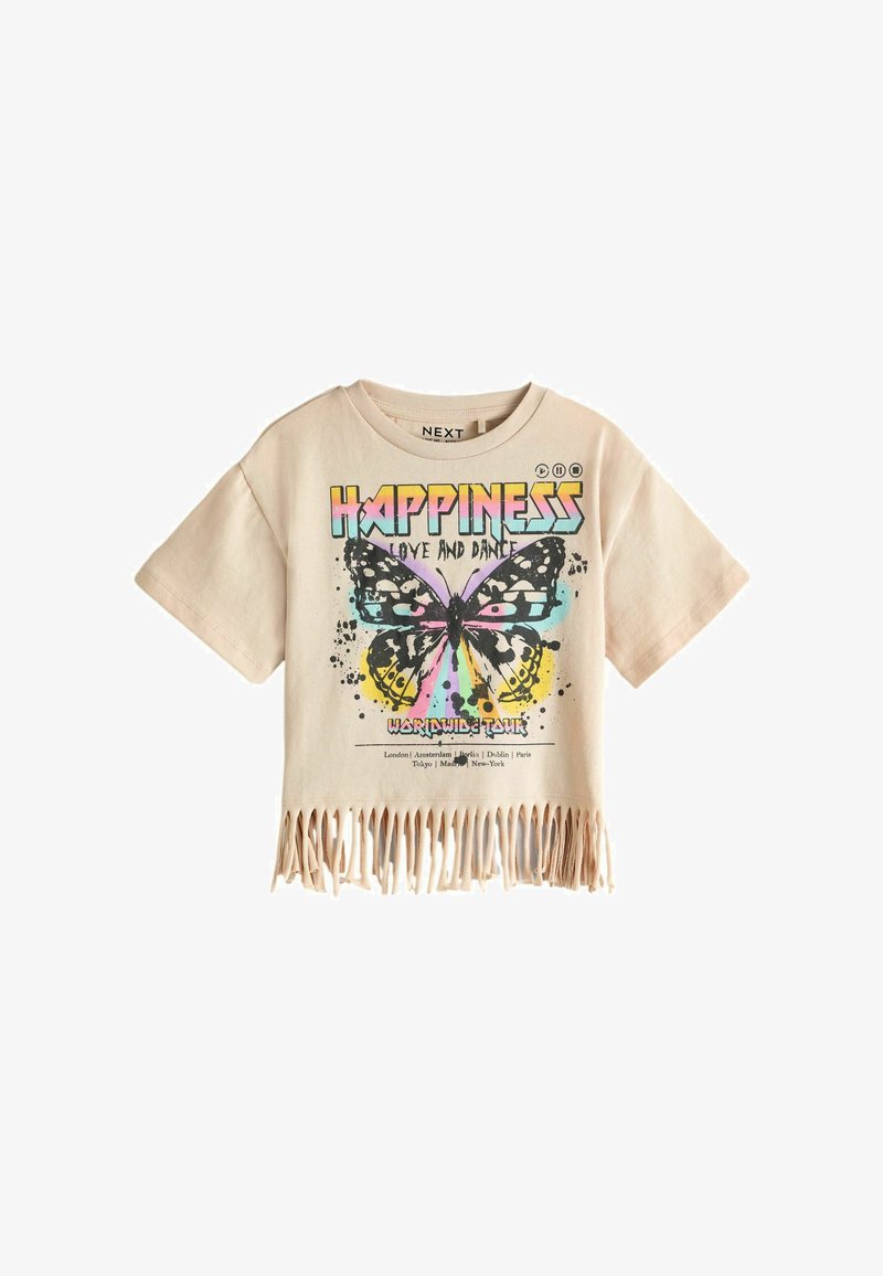 Next GRAPHIC FRINGE - REGULAR FIT - T-Shirt print - ecru