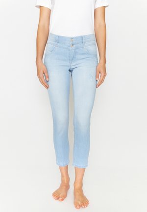 ORNELLA BUTTON - Slim fit jeans - hellblau