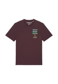 watapparel ADVENTURE IS EVERYWHERE - T-shirt print - red brown