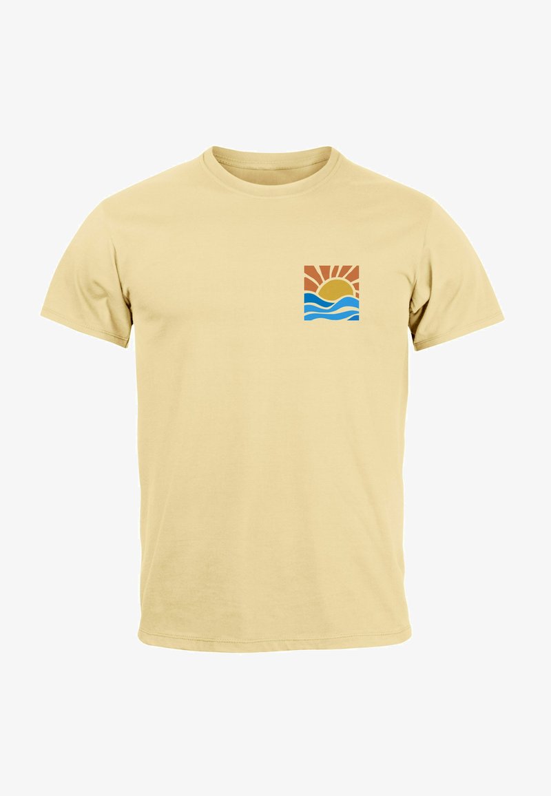 Camiseta Para Hombre Neverless 'California Holidays' - Estampado De Palmeras Y Playa, 100% Algodón, Talla XL