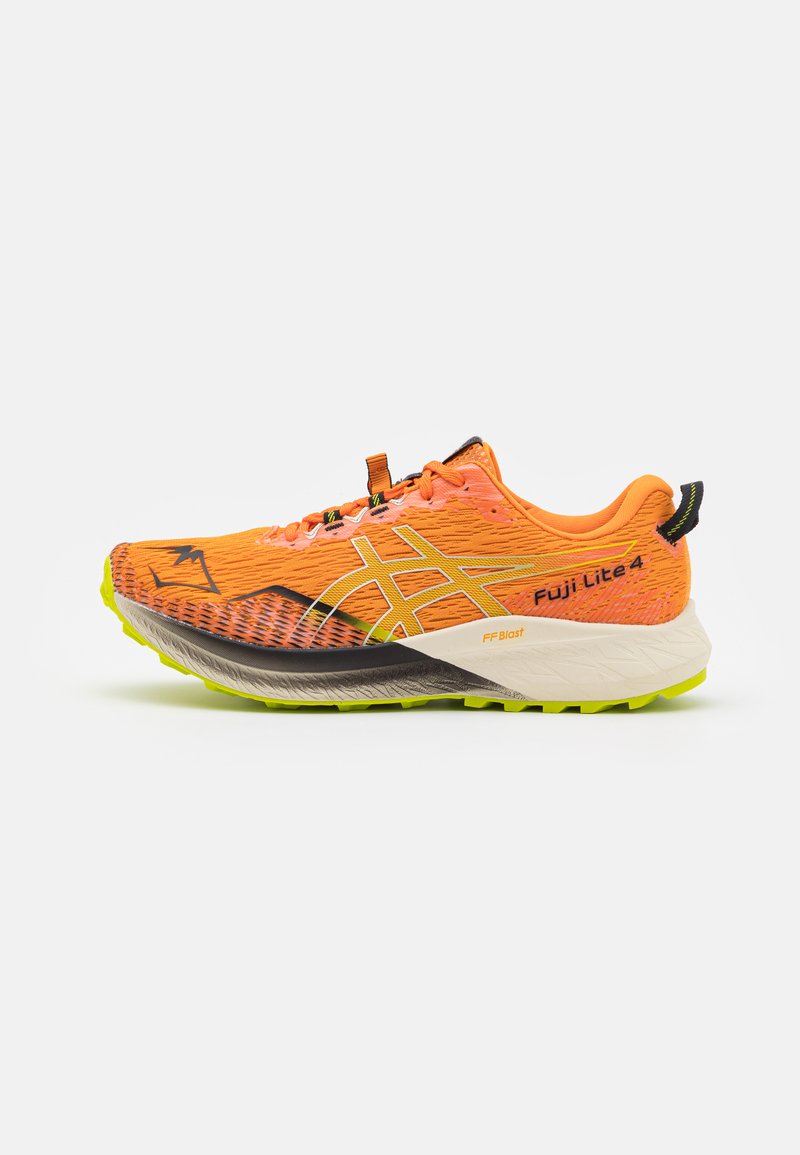 ASICS FUJI LITE 4 - Zapatillas de trail running - bright orange/neon lime