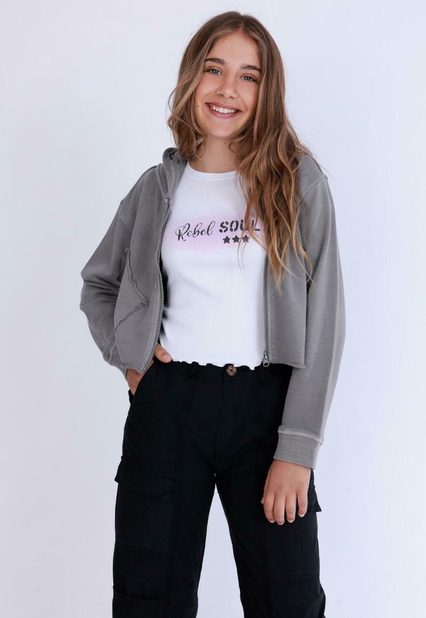 COZY - Sweatjacke -  grau