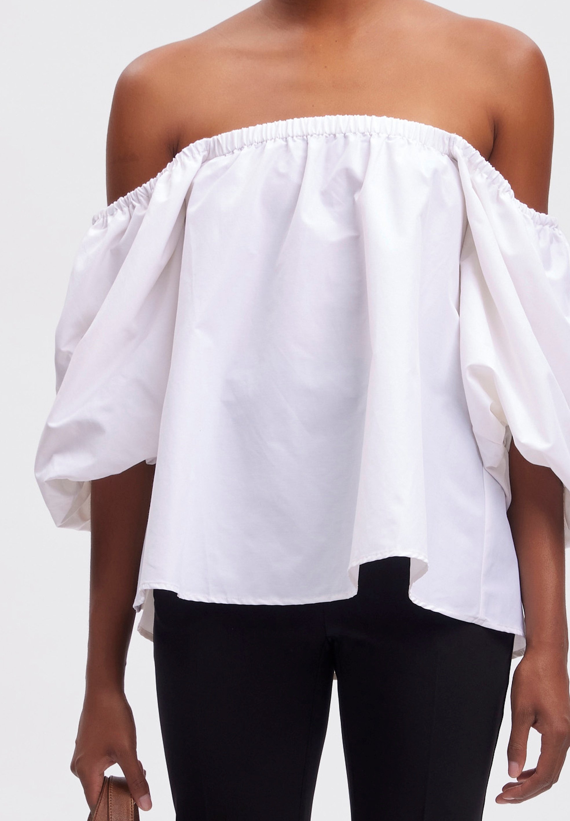 Gestuz PAMPA OFF SHOULDER - Blouse - bright white/off-white - Zalando