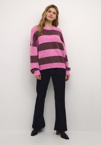 Culture KIMMY - Pulover - pink violet melange stripe