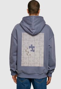 Merchcode MISSING PIECE ULTRA HEAVY - Felpa con cappuccio - vintageblue