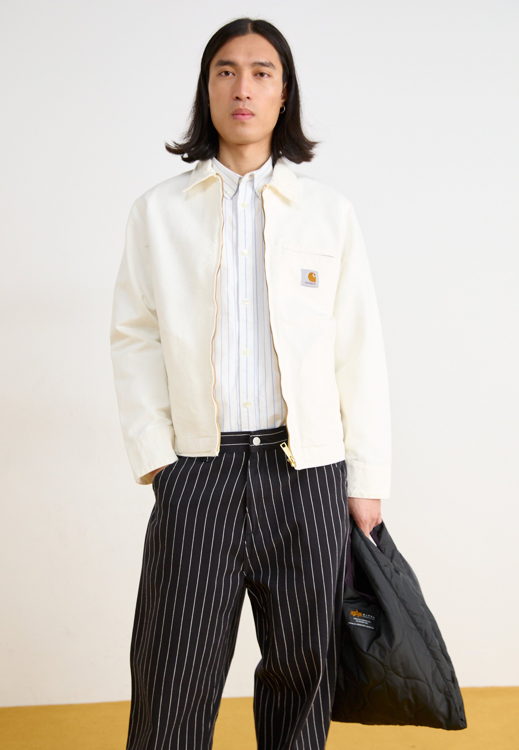Carhartt WIP DETROIT - Summer jacket - wax/off-white - Zalando.co.uk