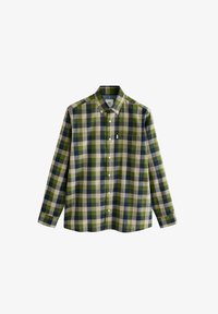 Unselected, green buffal check