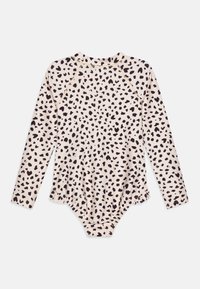 Lindex SWIMSUIT UV LEO LONG SLEEVE - Baddräkt - light beige