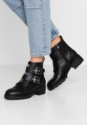 Anna Field Bottines de cowboy / motard - black