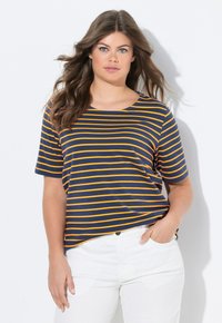 LAURASØN RINGEL RUNDHALS - Camiseta estampada - navy blue