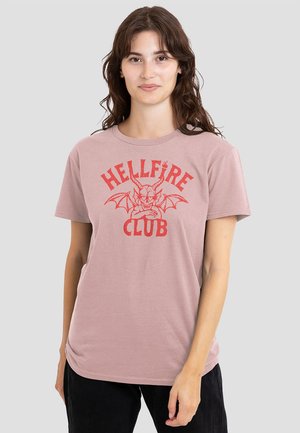 STRANGER THINGS HELLFIRE CLUB TONAL DEVIL - Print T-shirt - pink