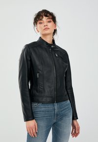 GENUINE - Leren jas - black