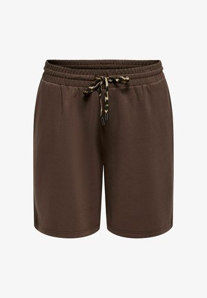 ONLY Carmakoma, SHORTS CARLISE REGULAR FIT SHORTS - Joggebukse - chocolate martini