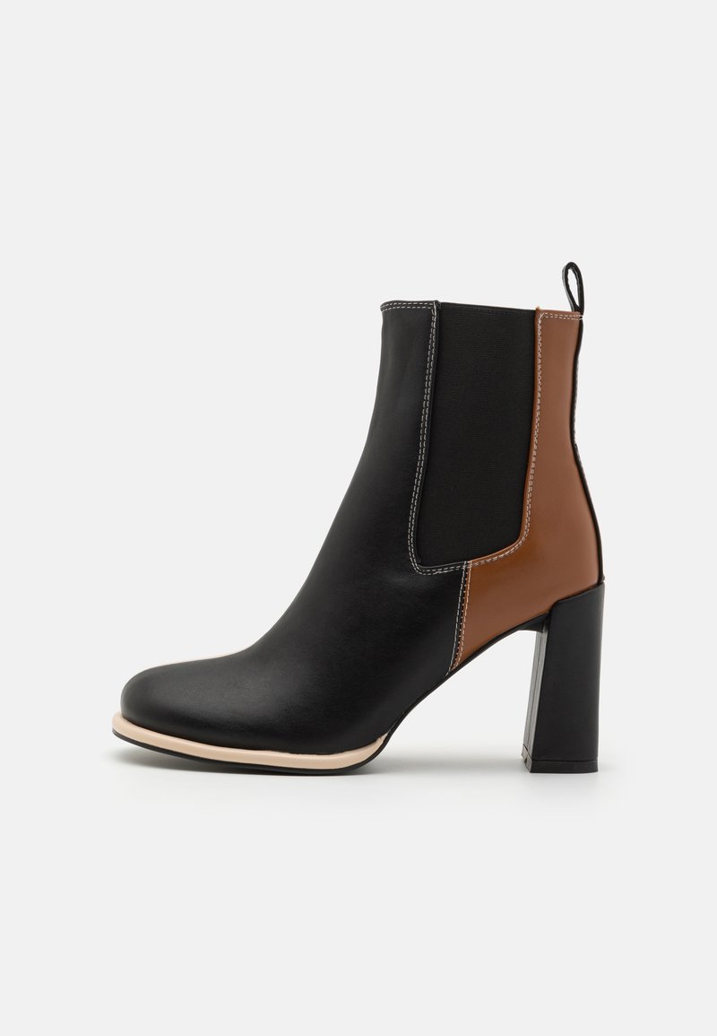 Bottines Virus En Cuir – Taille 40 – Style Bottillon Gris Noir – Talon 10,5 Cm