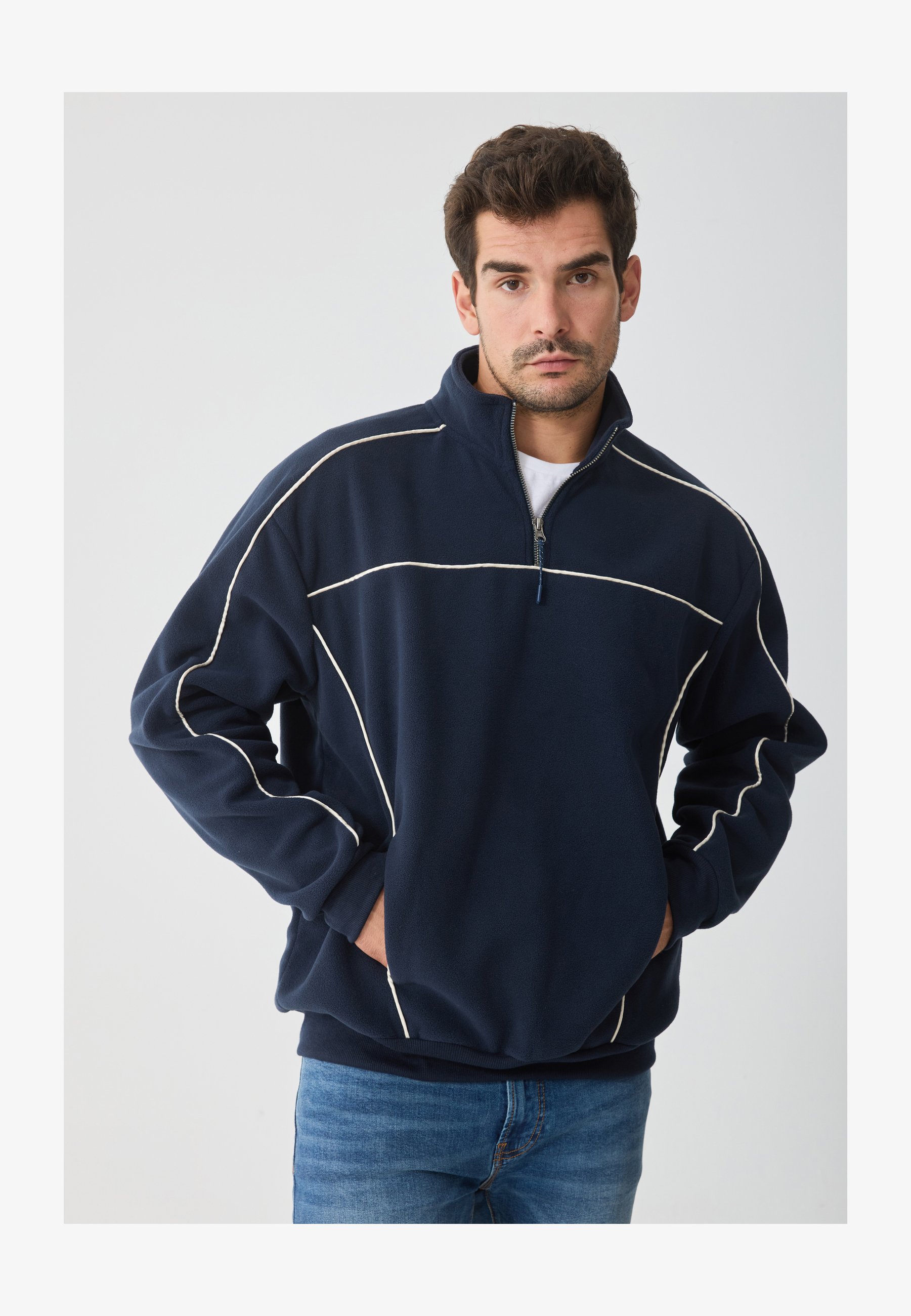 GIMECEN Felpa Con Cappuccio In Pile Per Donna - Calda Con Mezza Zip E Tasca, Casual